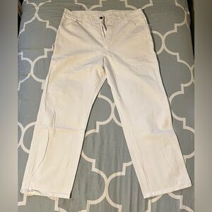 All White Pre-Owned Dickies Cargo Pants size 36/30
